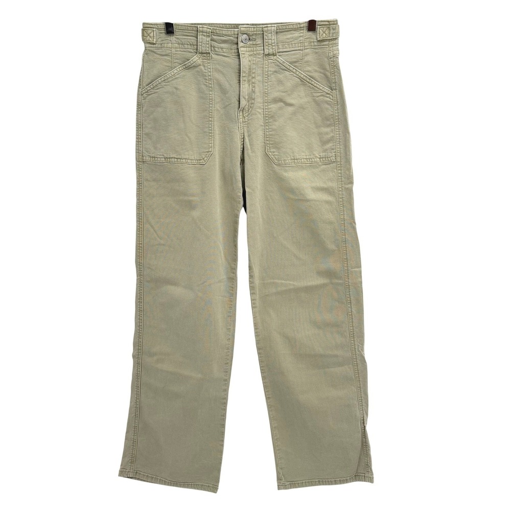 American Eagle Stovepipe Utility Pants Size 2 Green Stretch Straight Leg